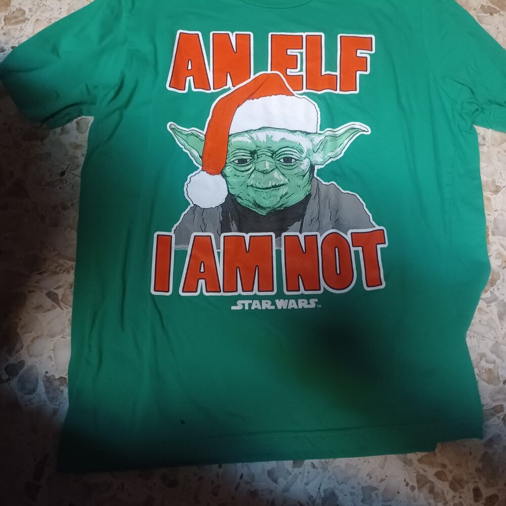 Star Wars Christmas Tee Short Sleeve XL Green & Red